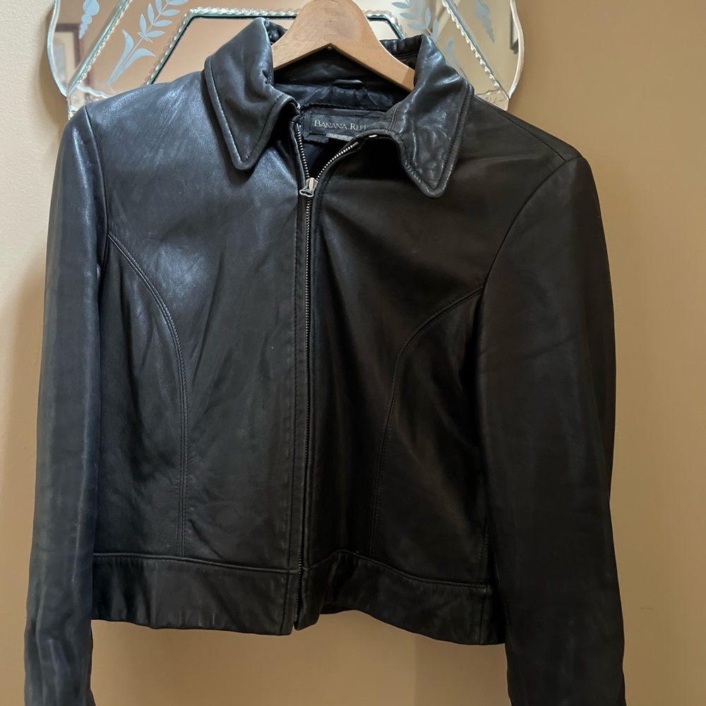 COPY - Banana Republic leather coat